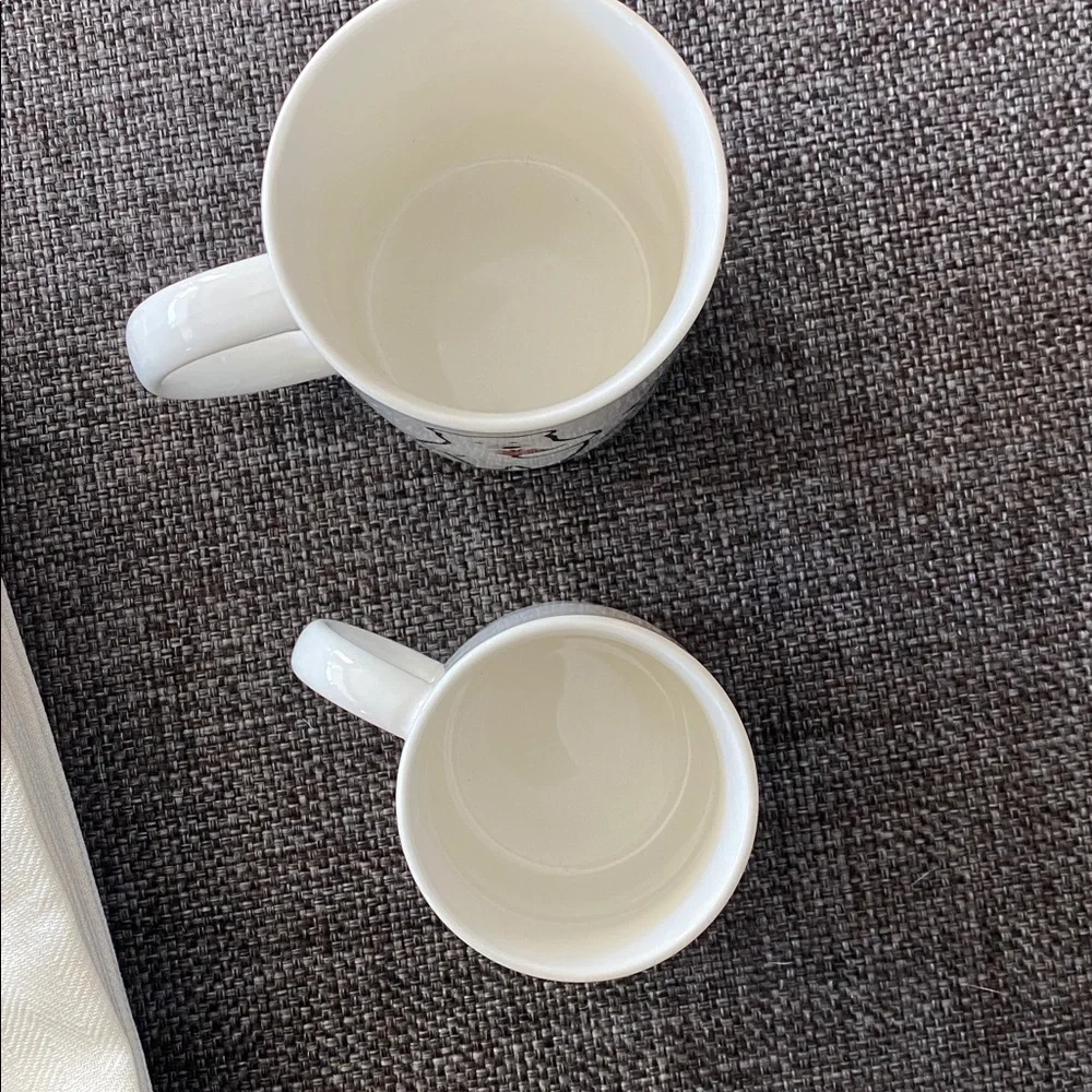 NWT Crate&Barrel Arctic Friends 4 Mugs & 3 Towels Set, Holiday Christmas Decor